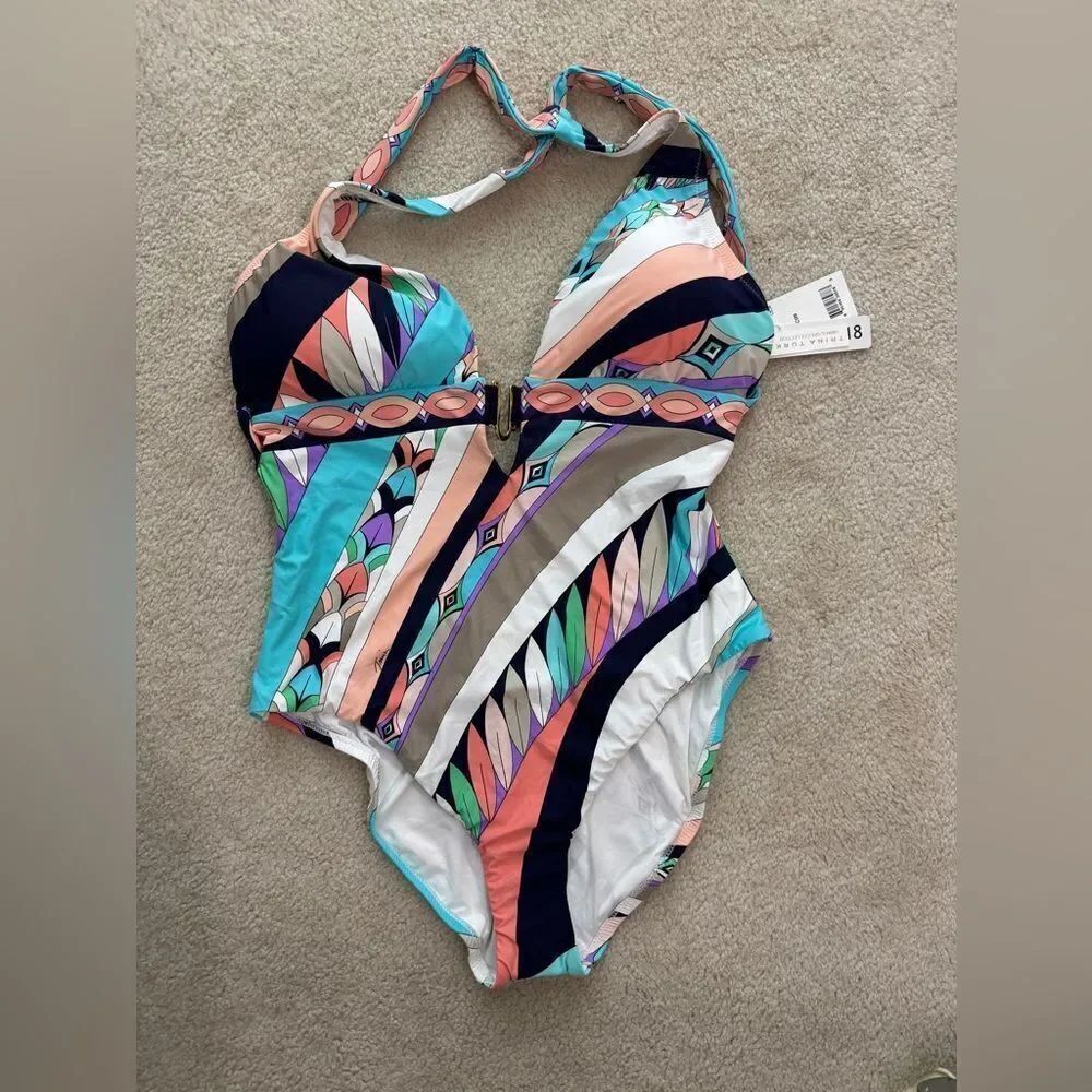 Women’s Trina Turk One Piece Bathing Suit Sz 14 NWT